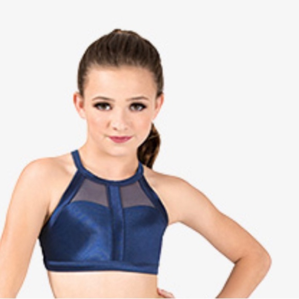 Navy dance top in size small